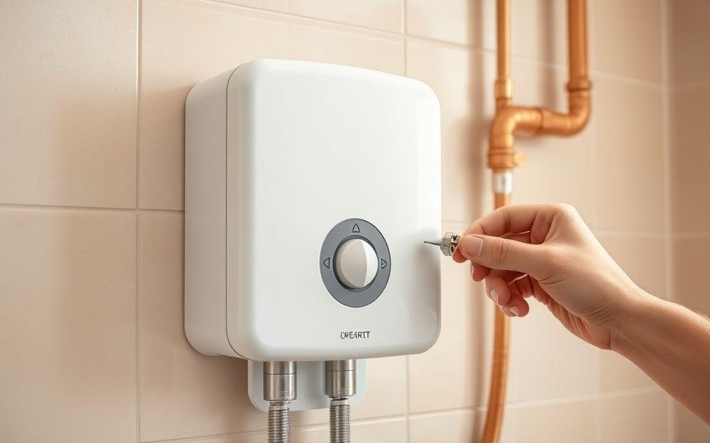 Wall-mounted instant water heater installation
